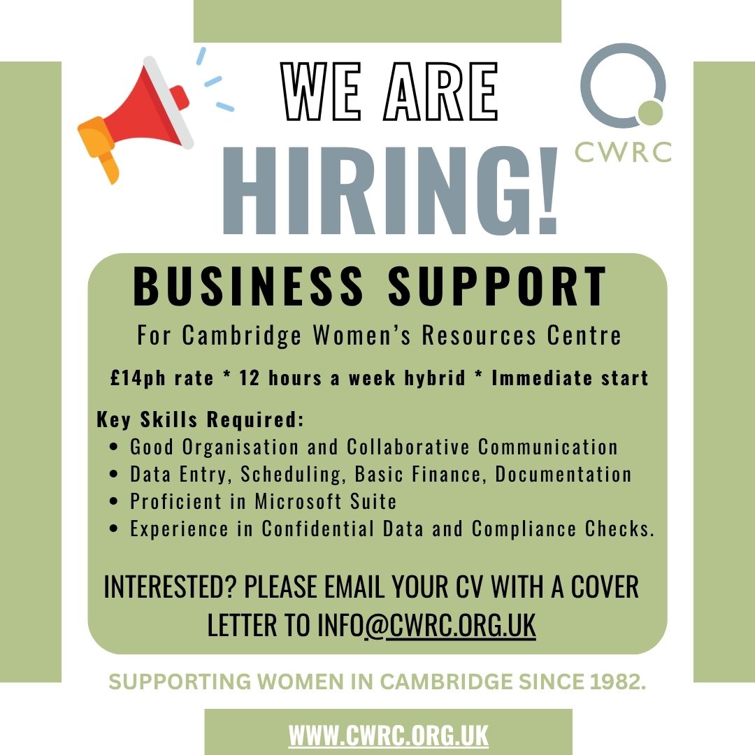 Recruitment – Business Support Role – CWRC